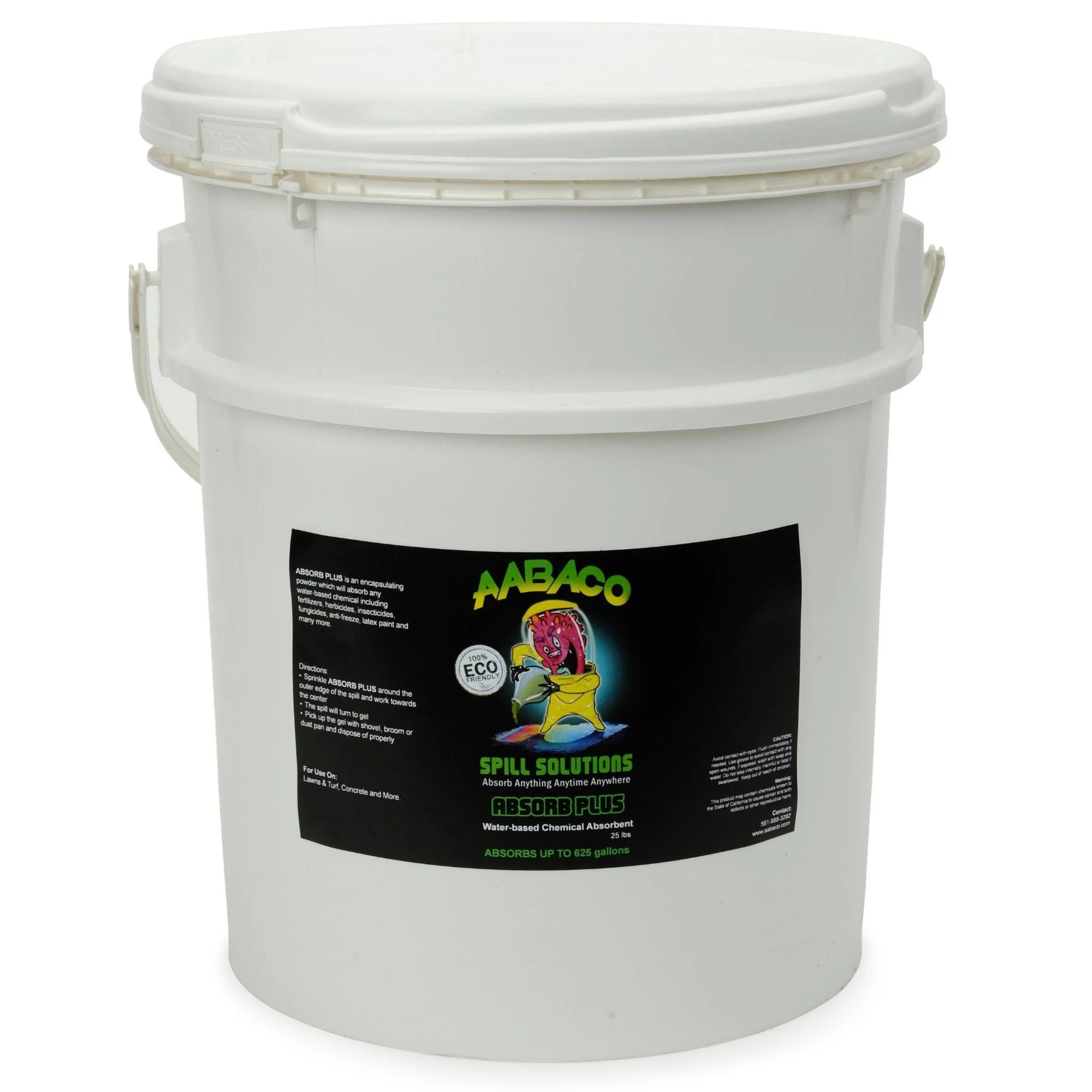 AABACO ABSORB PLUS 25lbs– Encapsulating Powder for Water-Based Chemicals, Absorbs Up to 625 Gallons